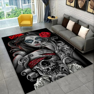 Tapis Tête de Mort "Baiser Mortel de la Santa"