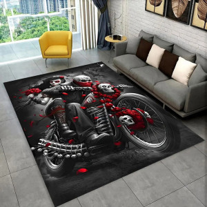 Tapis Tête de Mort "Virée Macabre en Amoureux"