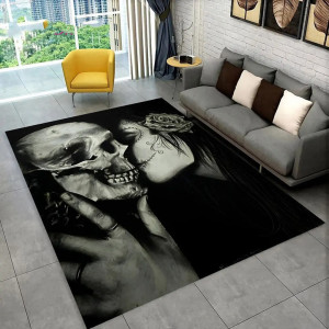 Tapis Tête de Mort "Baiser au Crâne Éternel"
