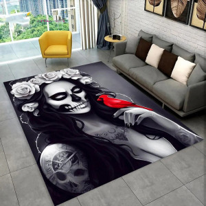 Tapis Tête de Mort "L'Oiseau Rouge de l'Au-delà"
