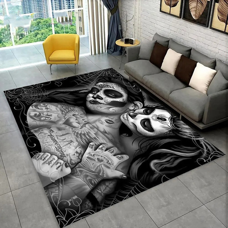 Tapis Tête de Mort "Frères d’Encre et de Cendres"