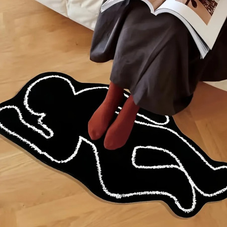 Avant Tapis Tête de Mort Macabre "Scène de Crime - Outline Macabre" - 2 tailles au choix  !