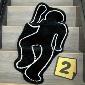 Tapis Tête de Mort Macabre "Scène de Crime - Outline Macabre"