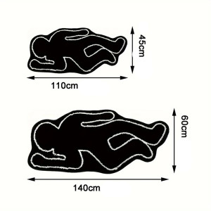 Dimensions Tapis Tête de Mort Macabre "Scène de Crime - Outline Macabre" - 2 tailles au choix  !