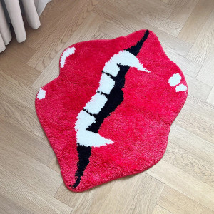 Avant Tapis Goth Glamour  "Morsure Glamour - Lèvres de Vampire" - 75 cm x 50 cm