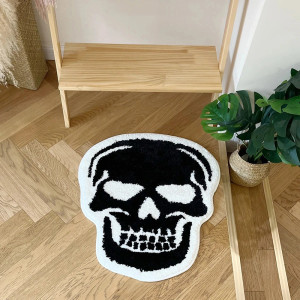 Tapis Tête de Mort Skull au "Crâne Contrasté"
