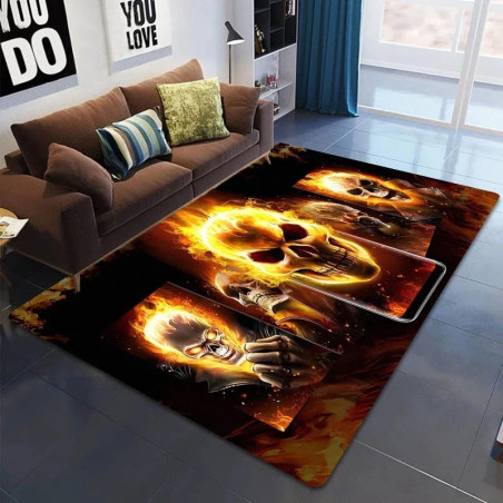 Tapis Tête de Mort - Esprit du Feu Digital