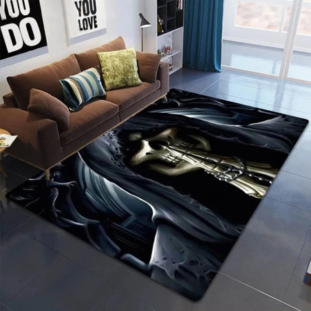 Tapis Tête de Mort - Faucheuse des Ombres Éternelles