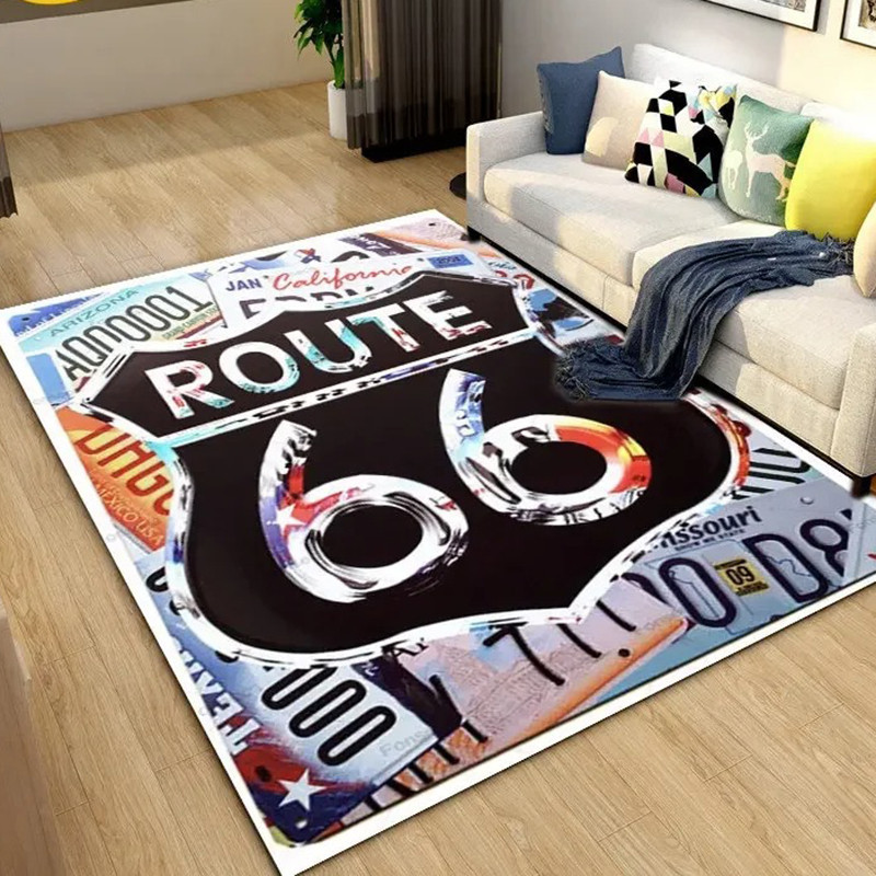 Tapis Biker Route 66 "Route 66 License Parade"
