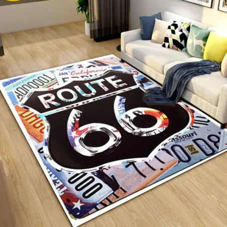 Tapis Biker Route 66 "Route 66 License Parade"