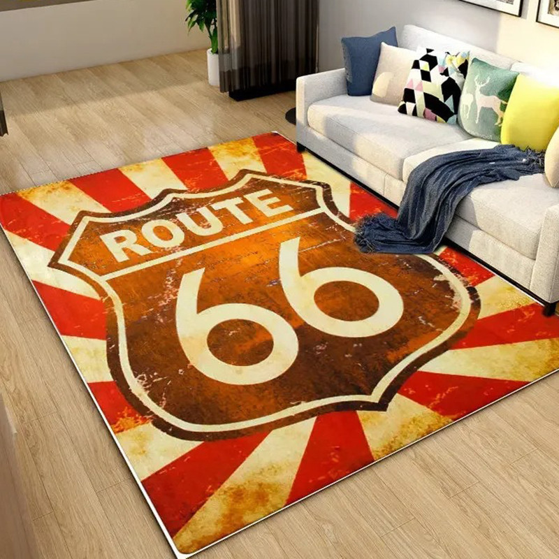 Tapis Biker Route 66 "Route 66 Burnt Legend"