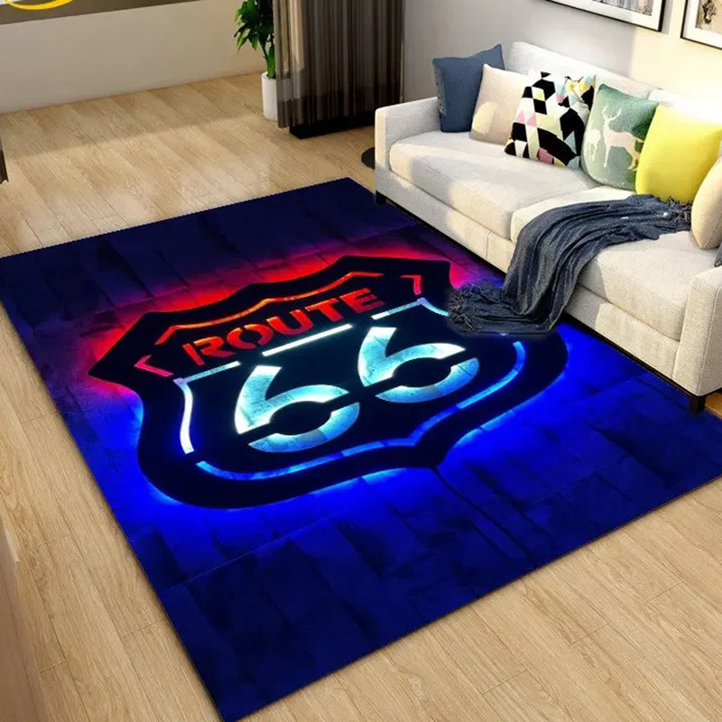 Tapis Biker Route 66  "Route 66 Neon Ride"