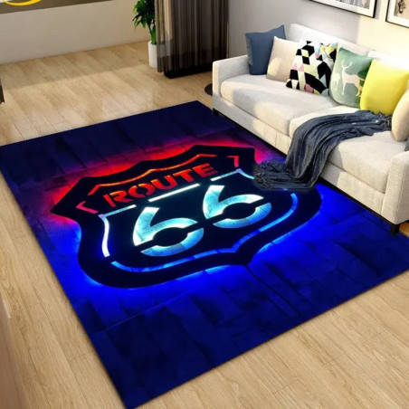 Tapis Biker Route 66  "Route 66 Neon Ride"