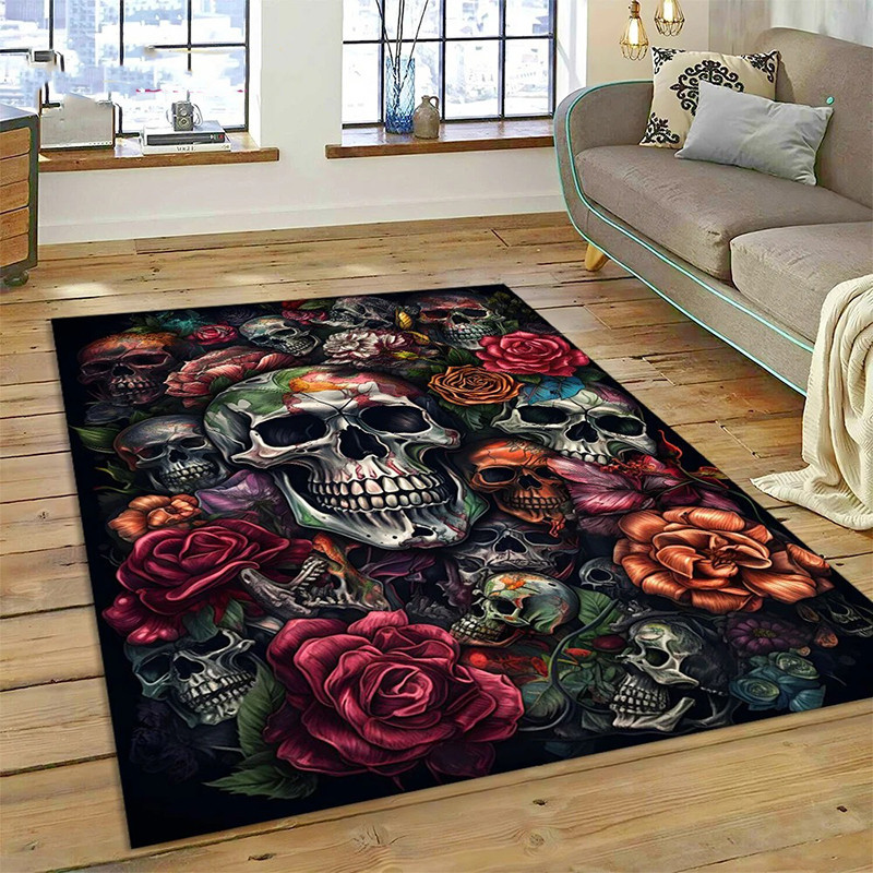 Tapis Tête de Mort Jardin des Crânes