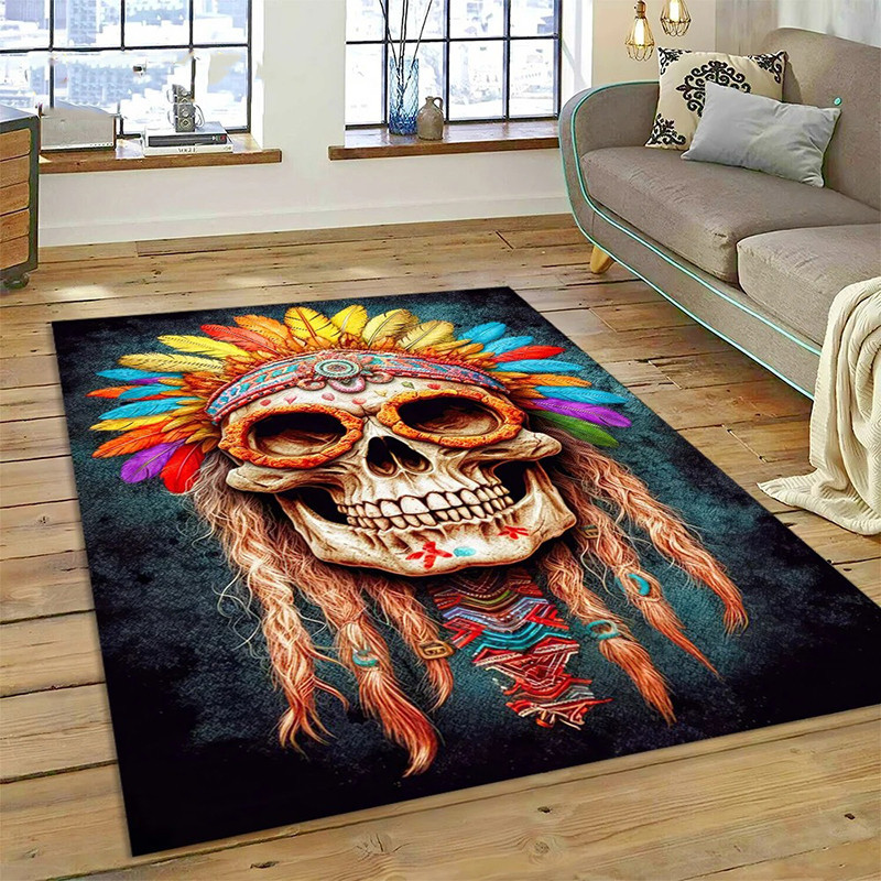 Tapis Tête de Mort "Chef Spirituel"