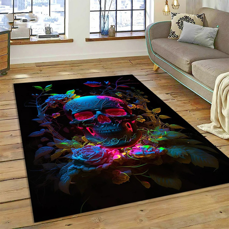 Tapis Tête de Mort "Neon Macabre"