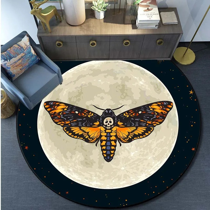Tapis Tête de Mort Goth "Lune du Sphinx"