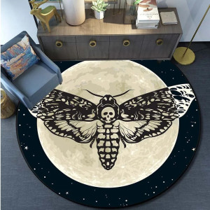Tapis Tête de Mort Goth "Lune Silencieuse"