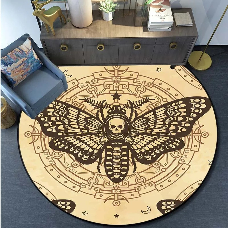 Tapis Tête de Mort Goth "Rituel Lunaire"