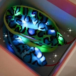 Peluche Serpent Lumineux - "Python Néon Enchanteur" - 2 couleurs au choix !