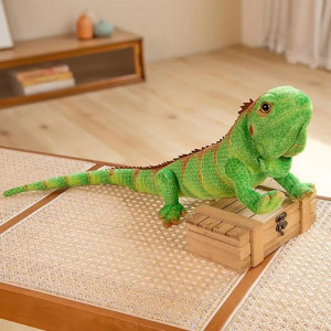 Peluche Lézard Réaliste - "Iguane des Terres Tropicales"