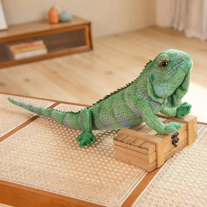 Magniffique Peluche Lézard Réaliste - Iguane des Lagons Turquoises