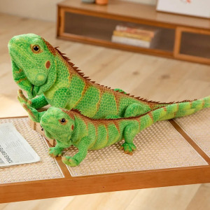 Magnifique Peluche Lézard Réaliste - Iguane des Terres Tropicales