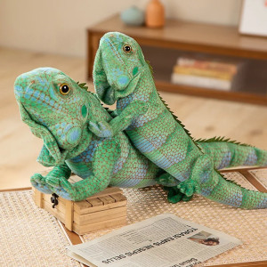 Belle Peluche Lézard Réaliste - Iguane des Lagons Turquoises