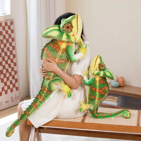 Avant Peluche Caméléon Géant - "Caméléon Jungle Royale"