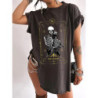 T-shirt long femme Squelette Tête de mort