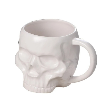 Mug Tête de Mort "Crâne de l’Aube et du Crépuscule" Couleur Blanc