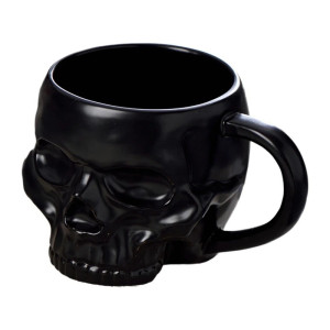 Mug Tête de Mort "Crâne de l’Aube et du Crépuscule" Couleur Noir
