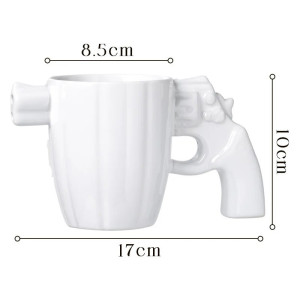 Dimensions Mug Revolver "Tir Express" Couleur Blanc