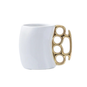 Mug Poing Américain "Café Knockout" Modele 1 Couleur Or
