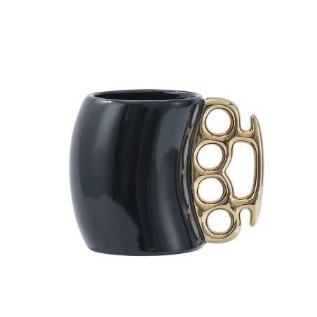 Mug Poing Américain "Café Knockout" Modele 2 Couleur Or