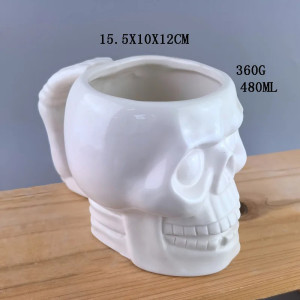 Details Mug Crâne Ossuaire "Main de l’Au-delà" Couleur Blanc