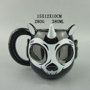 Dimensions Mug Licorne Squelettique 'Crâne de la Nuit'