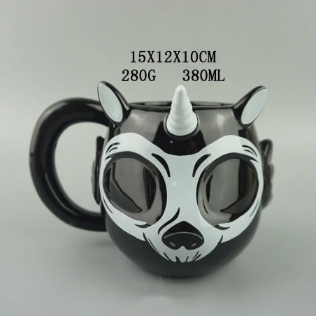 Dimensions Mug Licorne Squelettique 'Crâne de la Nuit'