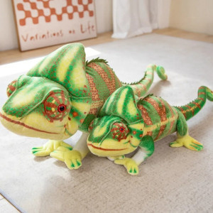 Magnifique Peluche Caméléon Géant Caméléon Jungle Royale