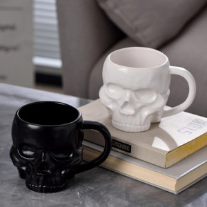 Magnifique Mug Tête de Mort Crâne de l’Aube et du Crépuscule - 2 couleurs au choix