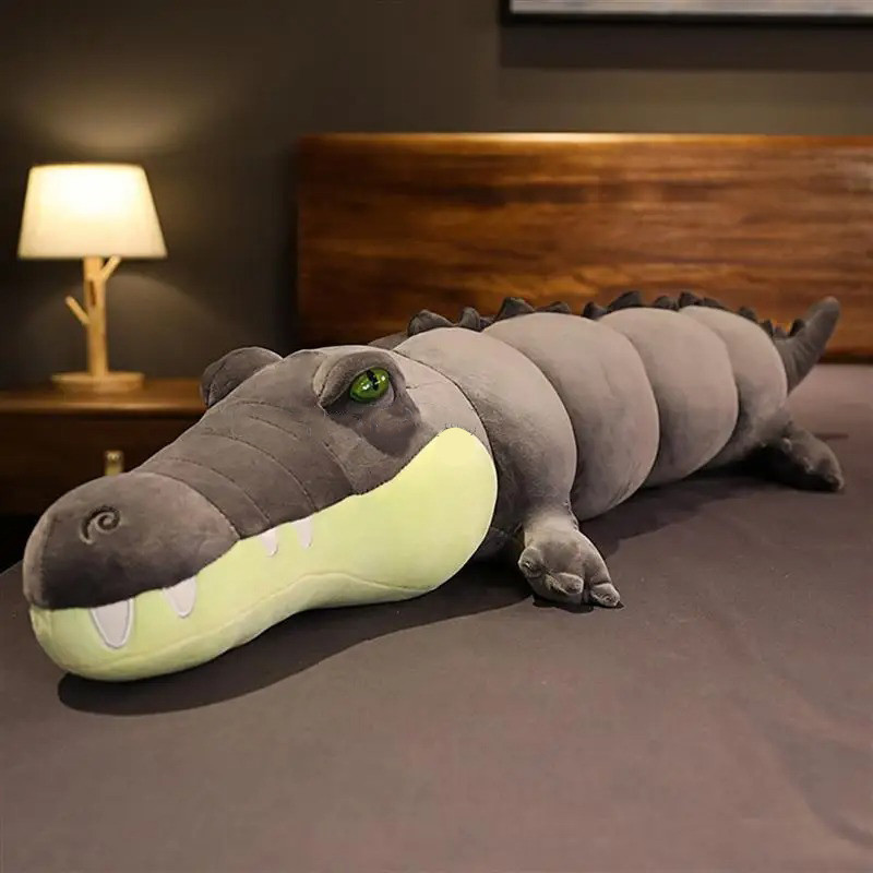 Peluche Crocodile Doudou - "Gros Croko Relax" Couleur Violet