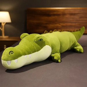 Peluche Crocodile Doudou - "Gros Croko Relax" Couleur Vert