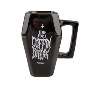 Mug Cercueil Gothique 'Coffin Break Pause Mortelle'