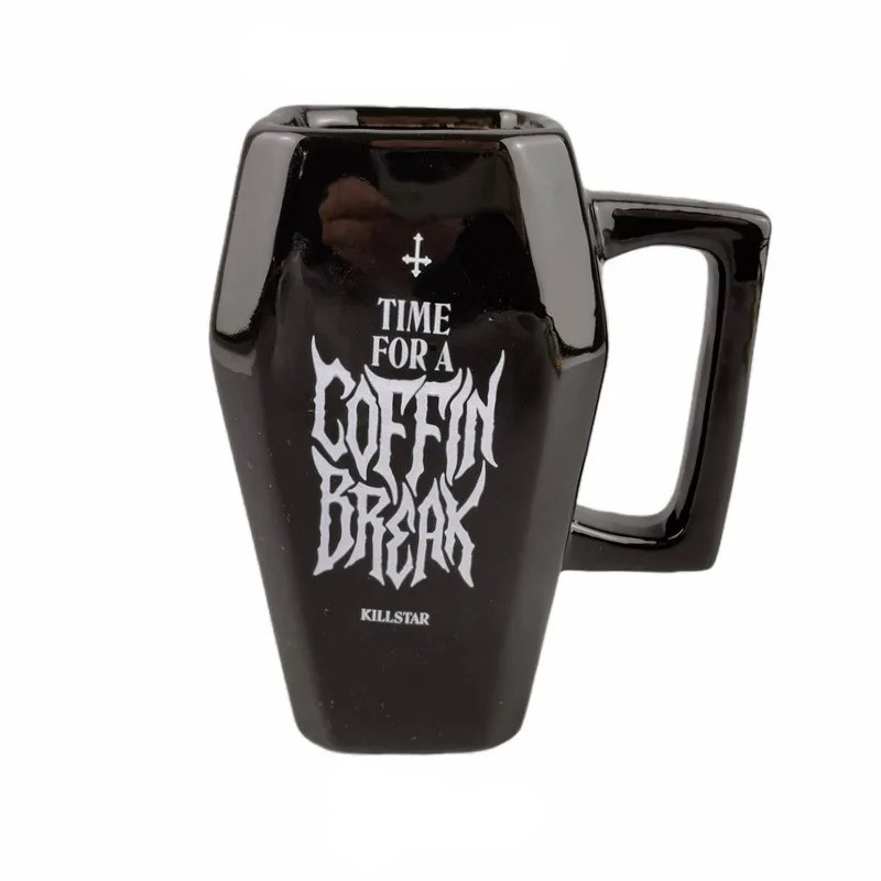 Mug Cercueil Gothique 'Coffin Break Pause Mortelle'