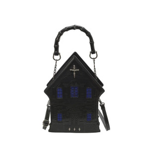 Sac Gothique Maison Hantée – "Manoir des Âmes Perdues" Couleur Bleu