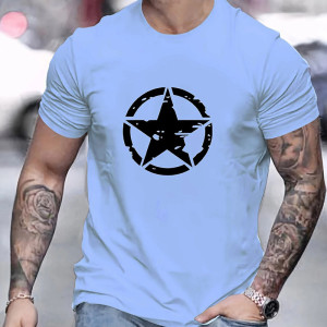 T-shirt Rock Étoile US "Grunge Insoumis" Couleur Bleu