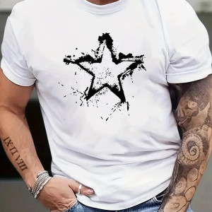 T-shirt Rock Étoile Dégoulinante "Grunge Électrique" Couleur Blanc