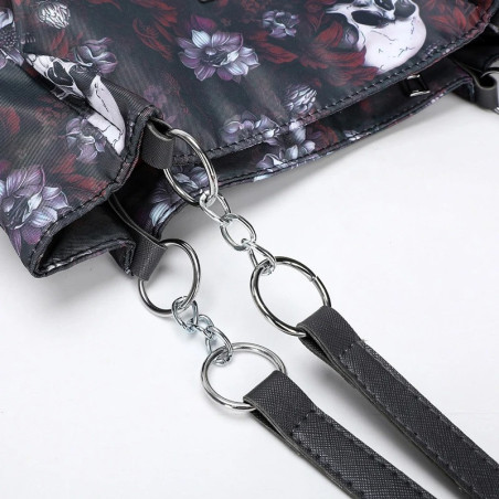 Détails du Sac Tête de Mort - Échos Floraux du Crépuscule
