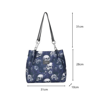Dimension du Sac Tête de Mort - Échos Floraux du Crépuscule