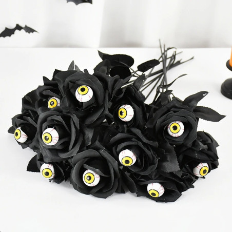Vue générale Décoration Gothique Bouquet Macabre - Roses aux Yeux